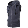 Sleeveless Cotton Zipper Hoodies