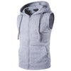 Sleeveless Cotton Zipper Hoodies