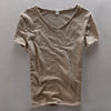 Short-sleeved Cotton Slub Tee